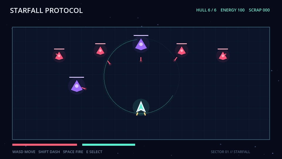 Starfall Protocol running inside the GamePhanes playtest environment